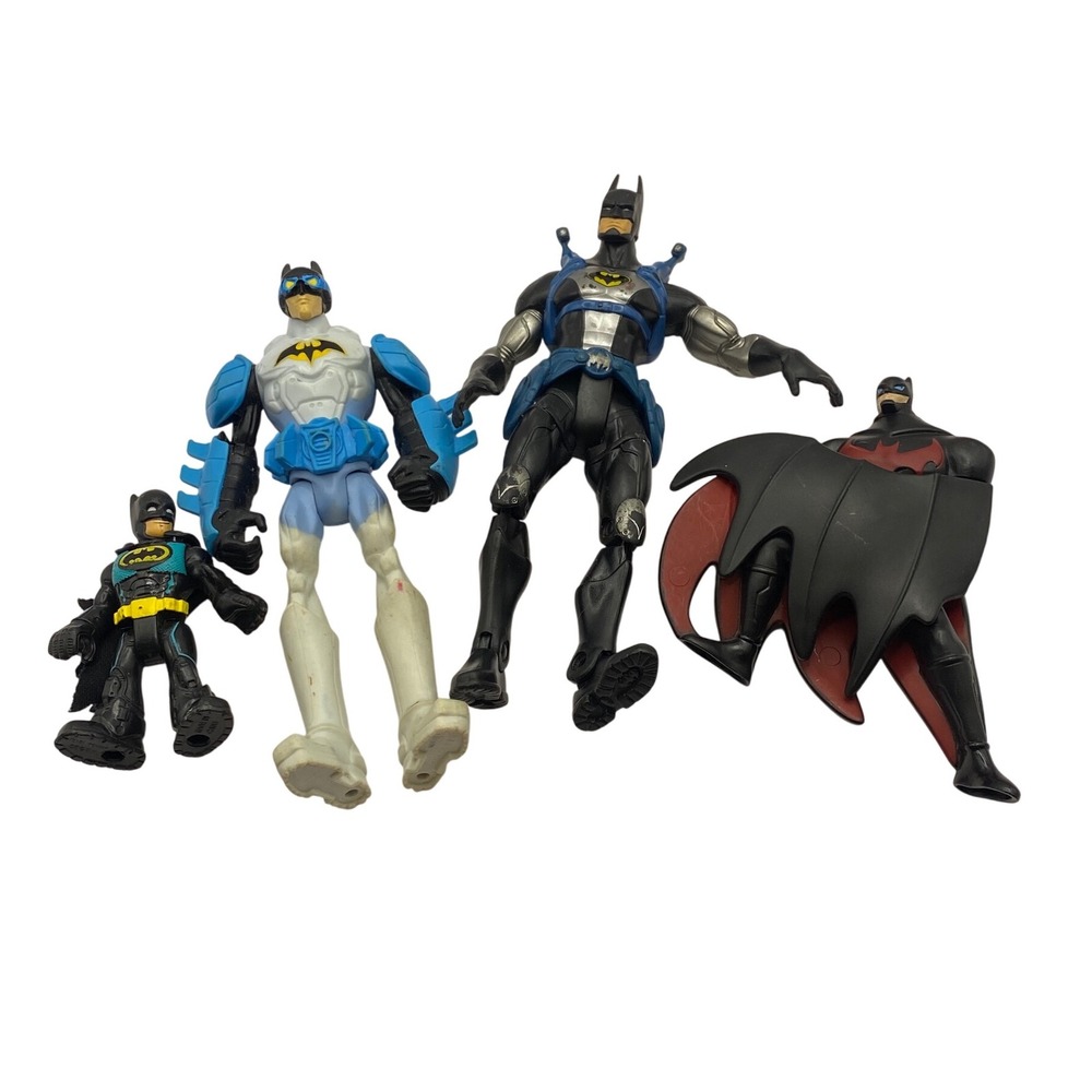 Batman Action Figures Lot Of 4‎ 2015 DC Comics Superhero Toy Mattel DC McDonalds